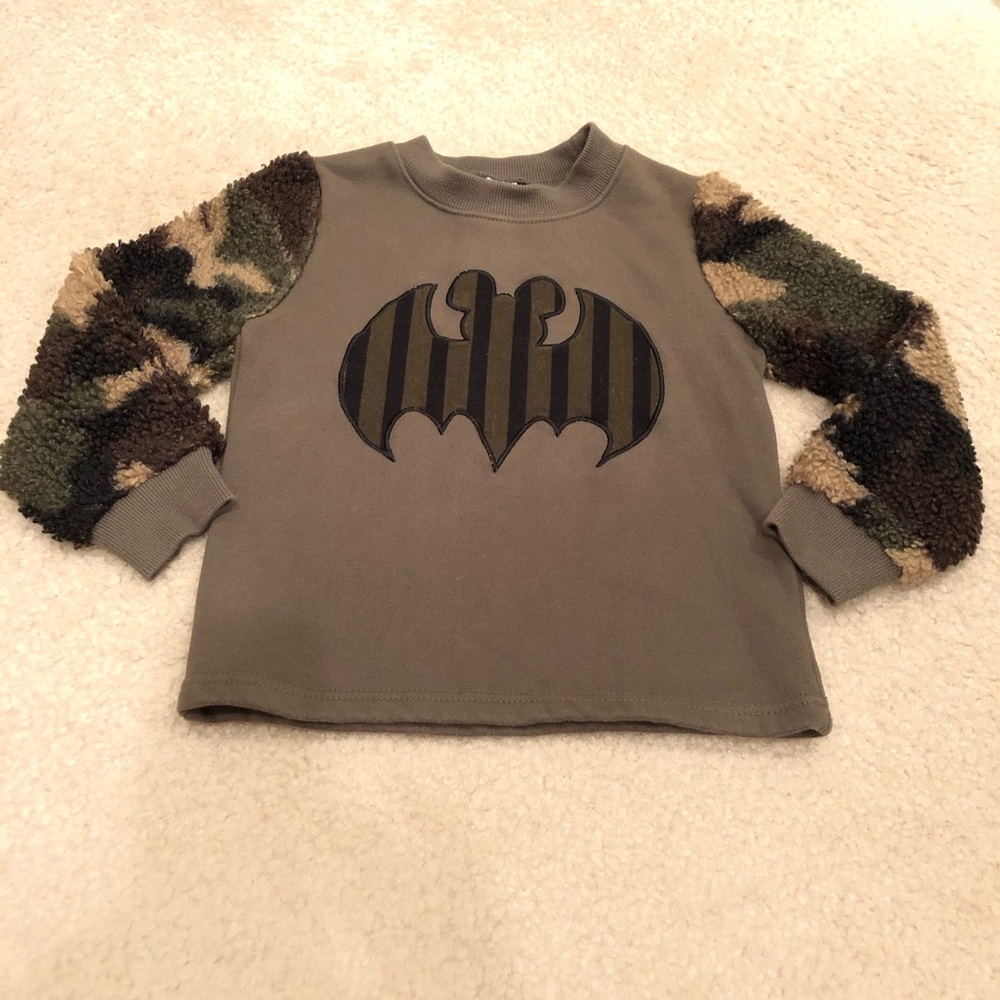 Camo fleece lined bat boy sweater for 3T Korea